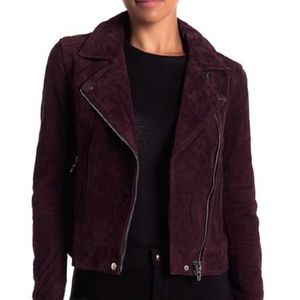 BlankNYC | Suede Moto Jacket Burgundy (Size M)